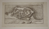 Gravure de Merian : Cherbourg (circa 1650). Merian Matthäus