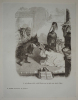 "Gravure d'après J.-J. Grandville tirée de ""Scènes de la vie privée et publique des animaux"" (1853) : Le premier feuilleton de pistolet". Grandville ...