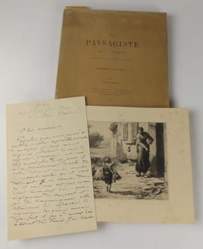 Le Paysagiste aux champs, croquis d'après nature. Henriet Frédéric