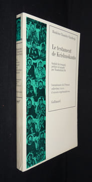 Le testament de Krishnokanto. Chandra Chatterji Bankim