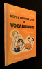Notre premier livre de vocabulaire. Vocabulaire par l'image (cours élémentaire). Bouret,David,Haisse A.