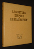 Les Styles Empire et Restauration. Chadenet Sylvie