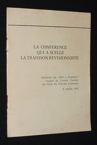 La Conférence qui a scellé la trahison révisionniste