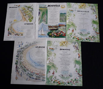 Lot de 5 publicités pour Deauville et La Baule