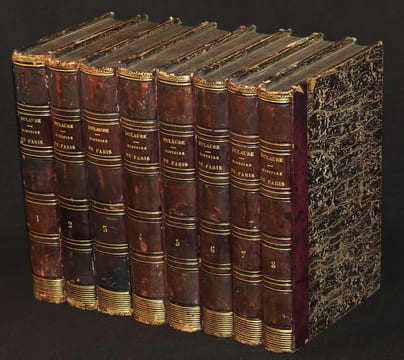 Histoire civile, physique et morale de Paris (série complète en 8 volumes). Dulaure J.A., Belin J. - L.