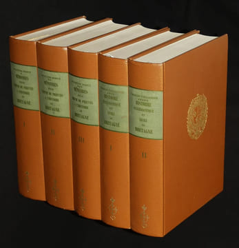 Histoire ecclésiastique et civile de Bretagne - Mémoires pour servir à l'Histoire ecclésiastique et civile de Bretagne (5 volumes). Morice Hyacinthe, ...