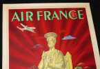 Affiche ancienne Air France illustrée par Plaquet (1949) : Rome. Plaquet