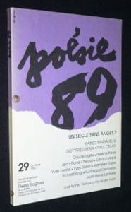 Poésie 89 n°29, octobre 1989. Un siècle sans anges ?