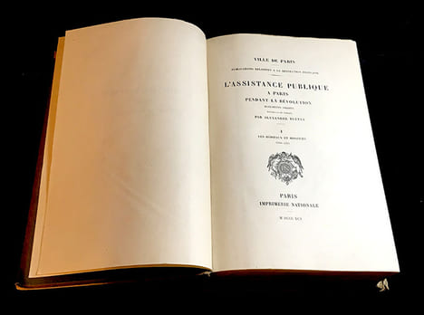 L'Assistance publique à Paris pendant la Révolution : 1. Les Hôpitaux et hospices (1789-1791). Tuetey Alexandre