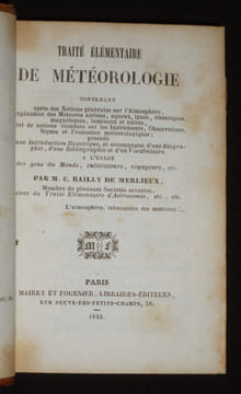 Traité élémentaire de météorologie. Bailly de Merlieux C.