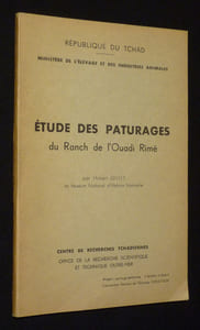 Etude des paturages du Ranch de l'Ouadi Rimé