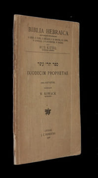 Biblia hebraica n°10 : Duodecim prophetae. Kittel Rud.,Nowack W.