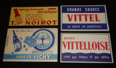 Lot de 4 buvards publicitaires : Eaux et sirops : Vittel - Vichy - T. Noirot. Collectif