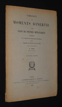 Tableaux des moments d'inertie et des poids de poutres métalliques; calculés par le Bureau des Constructions métalliques de la Compagnie des Chemins ...