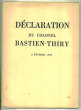 Déclaration du colonel BastienThiry - 2 février 1963 -. 