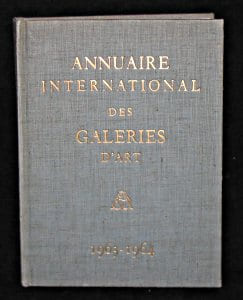 Annuaire international des galeries d'art, 1963 - 1964. Fourny Max