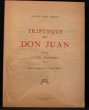 Triptyque de Don Juan, suivi de Cinq poèmes. Fresch Claude Henri