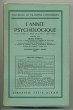 L'année psychologique 38° année (1937), tome 1. Collectif