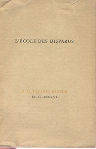 L'Ecole des disparus. Tavares Bastos A.D.