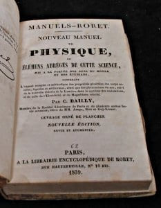 Nouveau manuel de physique ou élémens abrégés de cette science mis à la portée des gens du monde et des étudians. Bailly C.