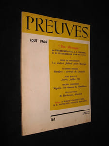 Preuves. n°162. Août 1964