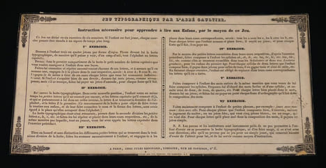 Jeu typographique pour apprendre à lire aux enfans. Gaultier Louis
