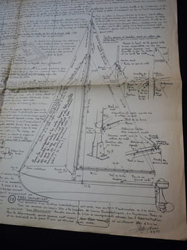 Plan de montage Voilier à moteur auxiliaire télécommandé Glutaric II. Pépin C.