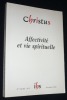 Christus. Affectivité et vie spirituelle. IHS, n°168 HS, novembre 1995. Collectif