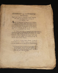 Combat de Lowositz en Bohème. Gagné par le Roi de Prusse par l'Armée Impériale aux ordres du Feldmaréchal de Brown, le 1er Octobre, 1756