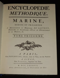 Encyclopédie méthodique, ou par ordre de matières : Marine, Tome 3