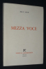 Mezza Voce (EO). Adam Nelly