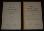Annales de Bretagne, Tome XLI, n&deg;1 et 2 + n&deg;3 et 4 - 1938. Collectif