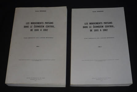 Les Mouvements paysans dans le Cernozem central, de 1881 à 1902 (2 volumes)