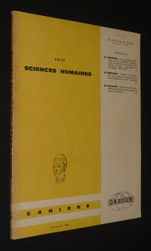 Cahiers ORSTOM - Série Sciences humaines (Vol. IV, n°1 - 1967) : Les populations d'éleveurs et les problèmes pastoraux dans le Nord-Est de la ...