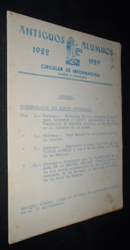 Antiguos alumnos 1922-1959, circular de informacion. Anonyme