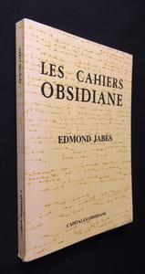 Les cahiers Obsidiane, supplément au n°17 : Edmond Jabès