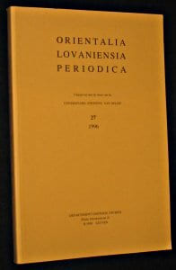 Orientalia Lovaniensia periodica n° 27 1996
