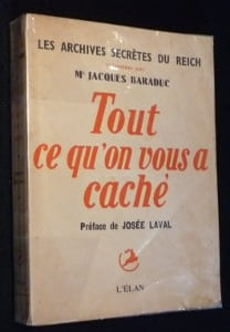 Tout ce qu'on vous a caché. Baraduc Jacques