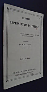 Qui nommer, représentants du peuple