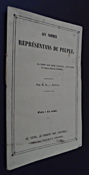 Qui nommer, représentants du peuple. Anonyme