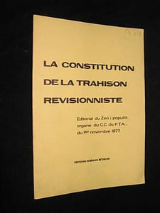 La Constitution de la trahison révisionniste