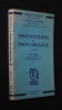 Institutions et faits sociaux, 2e année. Timbal P. C.