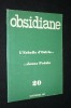Obsidiane 20, septembre 1982 : L'Echelle d'Osiris... Jeune poésie. Collectif
