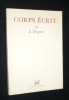 Corps écrit 22 : L'Argent. Collectif