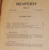 Hespéris. Archives berbères et bulletin de l'Institut des Hautes Etudes Marocaines (année 1922 complète). Collectif