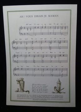 Compagnie Générale Transatlantique French Line. Nos vieilles chansons. Ah! Vous dirais-je maman (partition). Dumont Charles