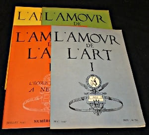 L'amour de l'art. (Tête de série : n°1 à 6)