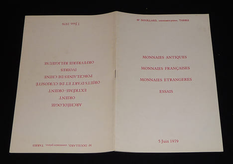 Me Douillard - Ventes du 5 et 7 juin 1979 : Monnaies antiques, françaises, étrangères / Archéologie, Orient, Extrême-Orient, objets d'art et de ...