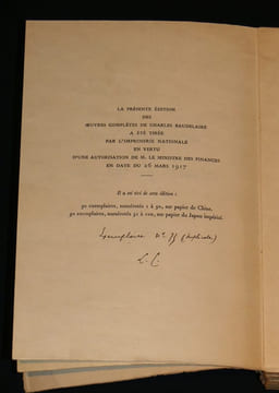 Les fleurs du mal, les épaves notices, notes et éclaircissements de M. Jacques Crépet. Baudelaire Charles, Crépet Jacques
