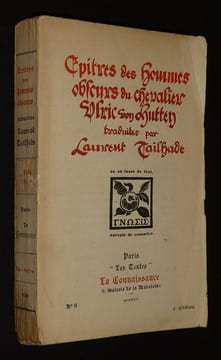 Epîtres des hommes obscurs. Hutten Ulrich de
